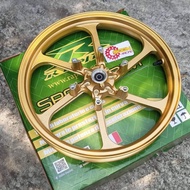 RAPIDO RS RSX SPORT RIM 666 GOLD BLACK HONDA RS150R RSX150 ABS 2.15/3.50X17