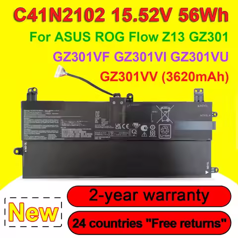 15.52V 56Wh C41N2102 Battery For ASUS ROG Flow Z13 GZ301 GZ301VF GZ301VI GZ301VU GZ301VV NR2201 Seri