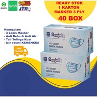 1 Karton (40 Box) Masker Medis 3 Ply Surgical Disposable Suojella /
