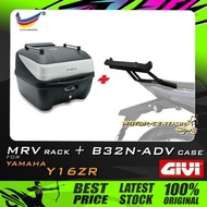 SET KOMBO KOTAK/BOX GIVI B32 B32N-ADV TOP CASE + GIVI YAMAHA Y16 Y16ZR MRV(MV) MONORACK