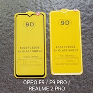 Tempered glass oppo f9 F9 Pro/ Realme 2 Pro, A57, R17 Pro, F1+, A39, A83, A31 Full glass