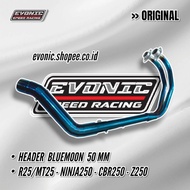 Header Blue Neck Racing EXHAUST R25 MT25 Ninja250 Cbr250 Z250 Inlet 50mm EVONIC EXHAUST