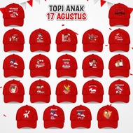 Indonesian Independence Day Hat August 17th for Children 2-8 Years