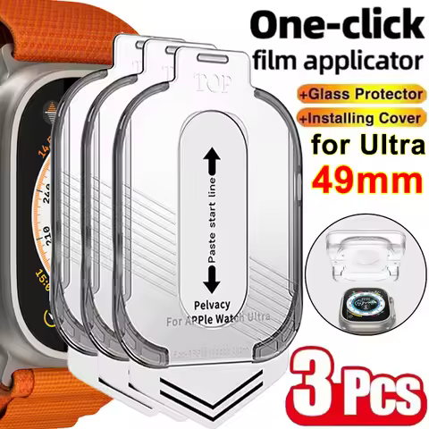 For Apple Watch Ultra 3 2 1 49mm Easy To Install Tempered Glass Screen Protectors Shatterproof Films