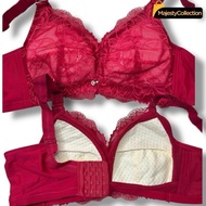 44C No Besi Bra Tanpa Dawai Span Lembut Wireless Lace Bra Baju Dalam Wanita