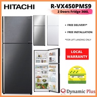 Hitachi R-VX450PMS9 Stylish Line 2 Doors Top Freezer Fridge 366L