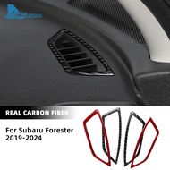 AIRSPEED Soft Carbon Fiber For Subaru Forester 2019-2024 Dashboard Side Vent Trim Stickers Car Inter