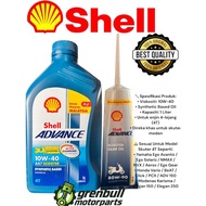 ORIGINAL] Shell Advance AX7 Scooter 10W-40 (1L) – Synthetic Based – Minyak Enjin Skuter 4T