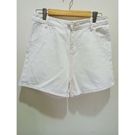 Relove White Short Pants Girl Women (29 inches)