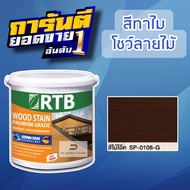 สี่ทาไม้สูตรน้ำ RTB เลือกสีและขนาดได้ สีไม้ สีไม้สัก สีไม้สักอ่อน สีโอ๊ค สีทาบ้าน RTB WOODSTAIN สีทา