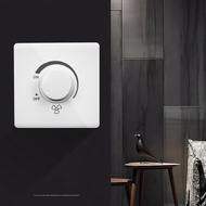 【Cyber】 86 Type Ceiling Fan Controller Switch Ceiling Fan Stepless Speed Controller 220V 10A