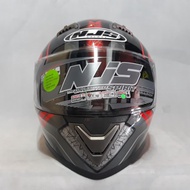 helm full face njs shadow titan black red