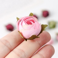 1PC 2CM Rose Bud Artificial Flowers Head Silk Fake Flowers Wedding Home Decoration DIY Cake Flower W