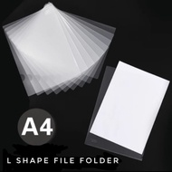A4 size L type transparent file folder
