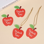 100PCS Apple shaped thank-you tag thank-you card cute small tag with souvenir tag thank-you card