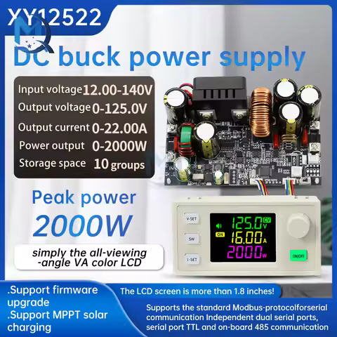 XY12522 XY6020L CNC DC Adjustable Buck Power Supply Constant Voltage Constant Current Module 22A/200
