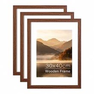 1/3pcs 30x40cm Wooden Photo Frame, Classic Wooden Frame, 30x40cm A4 A3 Retro Wooden Frame, Retro Bro