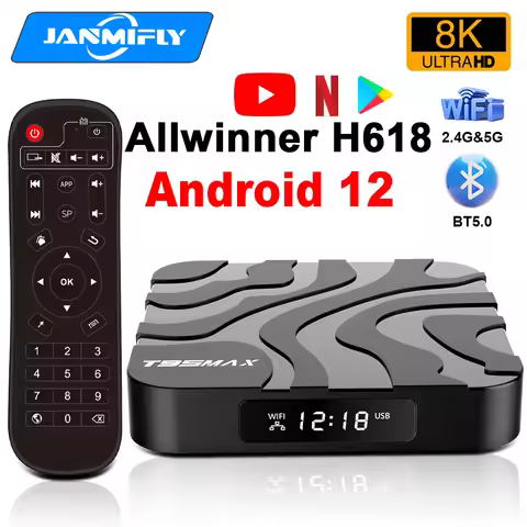 T95 Max Smart TV Box Android 12 Allwinner H618 Chip Dual-band WiFi 2.4G/5G Bluetooth5.0 Support Goog