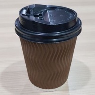 Paper Hot Coffee Cup Ripple Wrap Cup 8 Oz(100 pcs)