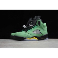 Ready stock Air Jordan 5 SE Oregon Ducks Grass Green Black CK6631-307