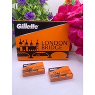 ใบมีดลอนดอนบริดจ์ 2 คม Gillette london bridge ใบมีดโกน กล่องใหญ่ 100 ใบมีด