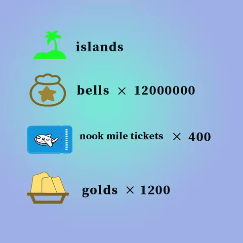 New Horizons NFC Card678 Treasure Island Dream Island Diy Plan Recipe Bells Nook Miles Tickets Cards