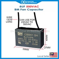 8UF 500V BM Fan Capacitor Motor Capacitor [Kapacitor Kipas Kapasitor Mesin]