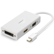 UGREEN Mini DisplayPort to HDMI DVI VGA Adapter 4K Mini DP Converter Thunderbolt Compatible 3 in 1 f