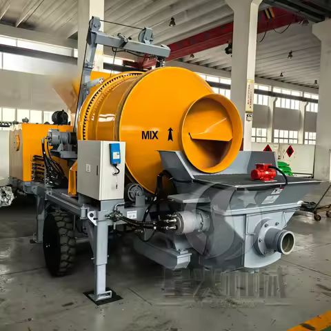 YG Customized Self-loading Type Concrete Mixer Pump Automatic Feeding High Efficiency Mobile Concret