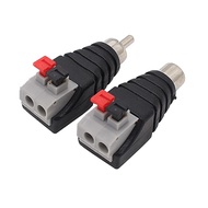 RCA Male/Female Plugs, AV Male/Female Plugs, RCA Connector Adapter Speaker Wire to RCA Adapter Conve