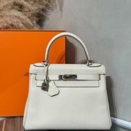 HERMES Kelly 28 - 奶昔白銀 Z