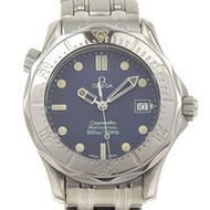OMEGA海馬 300 公尺專業不銹鋼石英模擬顯示海軍藍錶盤男士手錶 [二手]