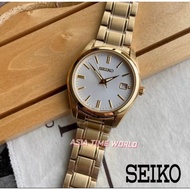 Seiko | SUR314P1 Classic Men's Sapphire Glass Watch with 100m Water Resistant and Gold Stainless Steel Official Warranty