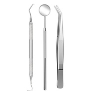 【Ready Stock】Dentist Dental Mouth Mirror and Scaler Hygiene Examination Cleaning Kit Set