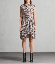 AllSaints Victoria Magnolita Dress 英國品牌 歐聖 木蘭花 印刷 碎花 無袖 襯衫 洋裝 設計款 Size UK6