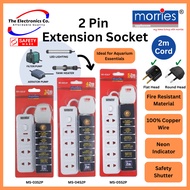 Morries 2 Pin Extension Socket (3 / 4 / 5 Way)
