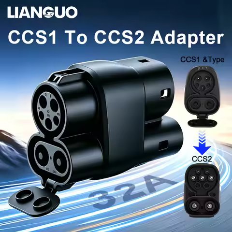 CCS1 to CCS2 EV Charger Adapter 400A 400kW CCS1 to CCS2 DC+AC EV Charger DC 1000V Fast Charging Adap