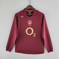 05-06 Arsenal Home Long Sleeve Retro Soccer Jersey Football 2005 2006