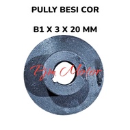 MESIN POLI B1x3x20mm pulley pulley pulley engine drive gx160 ey15 ey20 gx200 gx220 poly cast iron