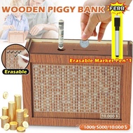 Money Box with Savings Goal Piggy Bank Save Kids Adult Money Box Save Money Cashier Drawer Organizer