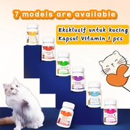 murah 1 kapsul Vitamin Kucing berlaku untuk ，Hamil Menyusui，Penambah nafsu makan，meningkatkan imunitas，Menyembuhkan diare akut，Bulu rontok，Ruam dan Radang Kulit ，Jamur Parasit