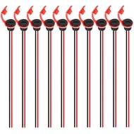 50PCS USB-C 2-Pin Wire Female Chassis Waterproof Jack Connectors, 3A Pigtail Cable Extension Socket 