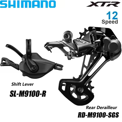 SHIMANO XTR M9100 1x12S Groupset Mountain Bike M9100 Right Shifter RD Rear Derailleur SGS 12 Speed 5