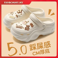【Ding Dang】Ready Stock Anti-slip Cute Comfortable Thick-Soled Hole Shoes Slip On Clog 洞洞鞋