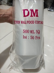 Thinwall DM 500ml SQ / Kotak makan 500ml isi 25pcs