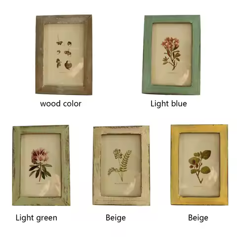 [Vintage Wooden Picture Frames3PC 1L1M1], 4x6 Inch Vintage Style Wooden Picture Frames - Distressed 