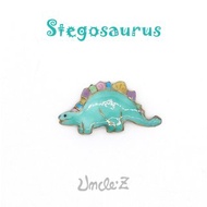 恐竜-ステゴサウルスC-の七宝焼ピンブローチ