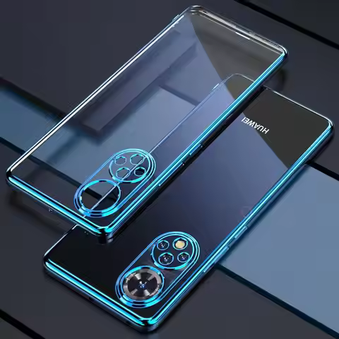 Luxury Plating Bumper Transparent Case On For Huawei Honor 50 60 70 80 Pro Se 20 Nova 9 Soft Silicon