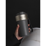 Holoholo Office Straw Cup 316L Stainless Steel Portable Outdoor Thermos Cup Men's Coffee Cup
