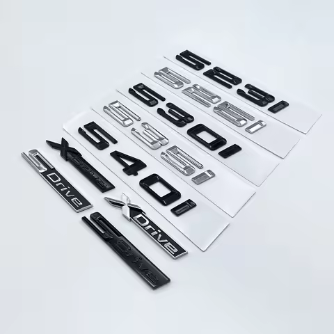 520i 523i 525i 528i 530i 535i 540i 545i 550i Old Letters Metal Chrome Black Emblem Car Trunk Logo St